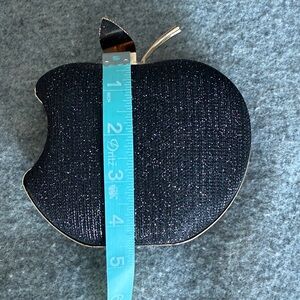 Black Glitter Apple-Shaped Clutch